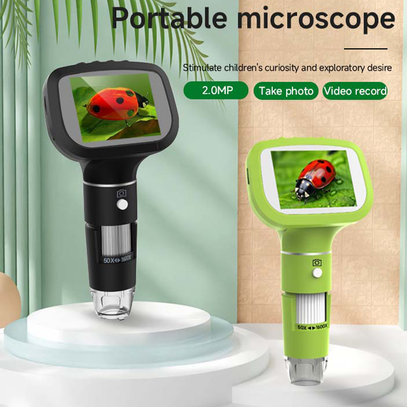 Kids.Outdoor Utensils - 2.4 Inch Mini Microscope 1600X Handheld