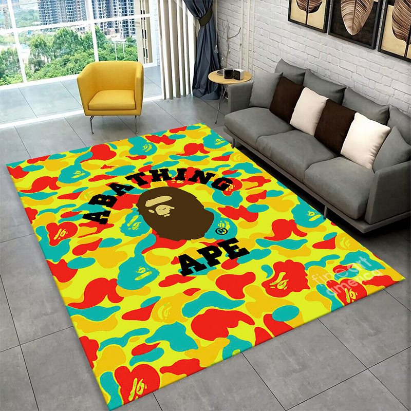 Kids Outdoor Flooring - Fashion B-BAPE Sign Non-Slip Area Rug