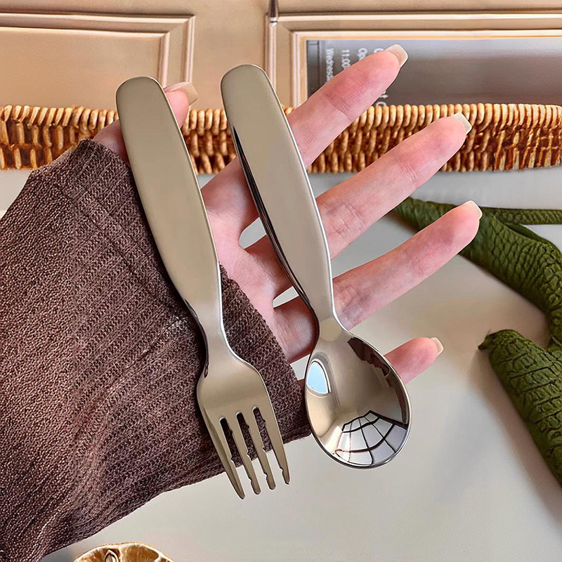 Kids.Outdoor Utensils - 1PCS Stainless Steel Toddler Spoon Fork