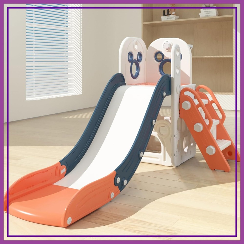 Kids Outdoor Storage - Toddler Slide L-Shaped, 5 in 1