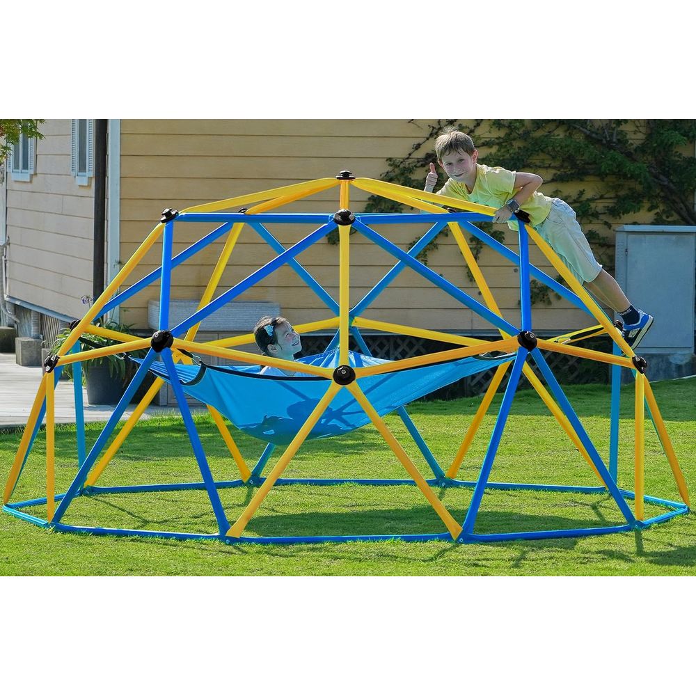 Kids Outdoor Climbing Dome - 10T Climbing Dome with Hammock, Outdoor