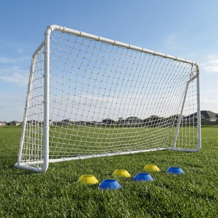 Outdoor Games For Kids - 12x6 FT Rust-Proof Reinforced Metal Soccer