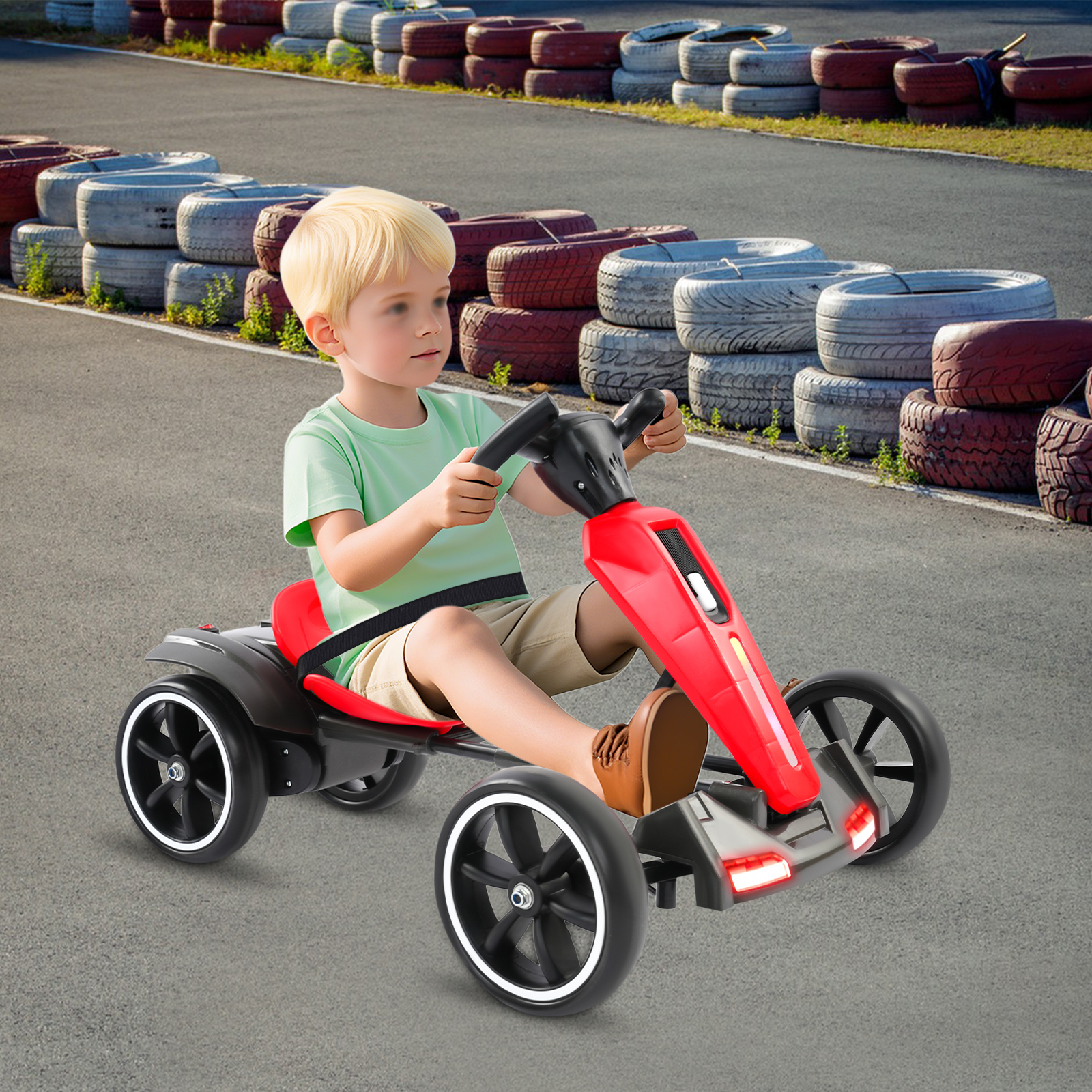 Go Kart Pedal Kids - Electric Go Kart for Children, Dual