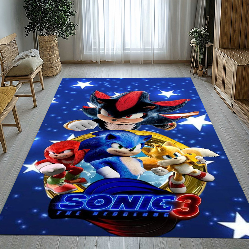Kids Outdoor Flooring - Retro S-Sonic Cartoon Games Living Room