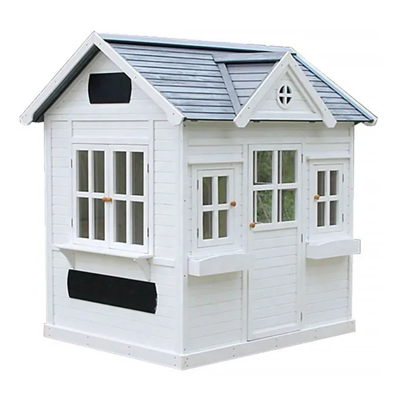 Kids Outdoor Cubby House - Wood Kids Play House Wooden Children