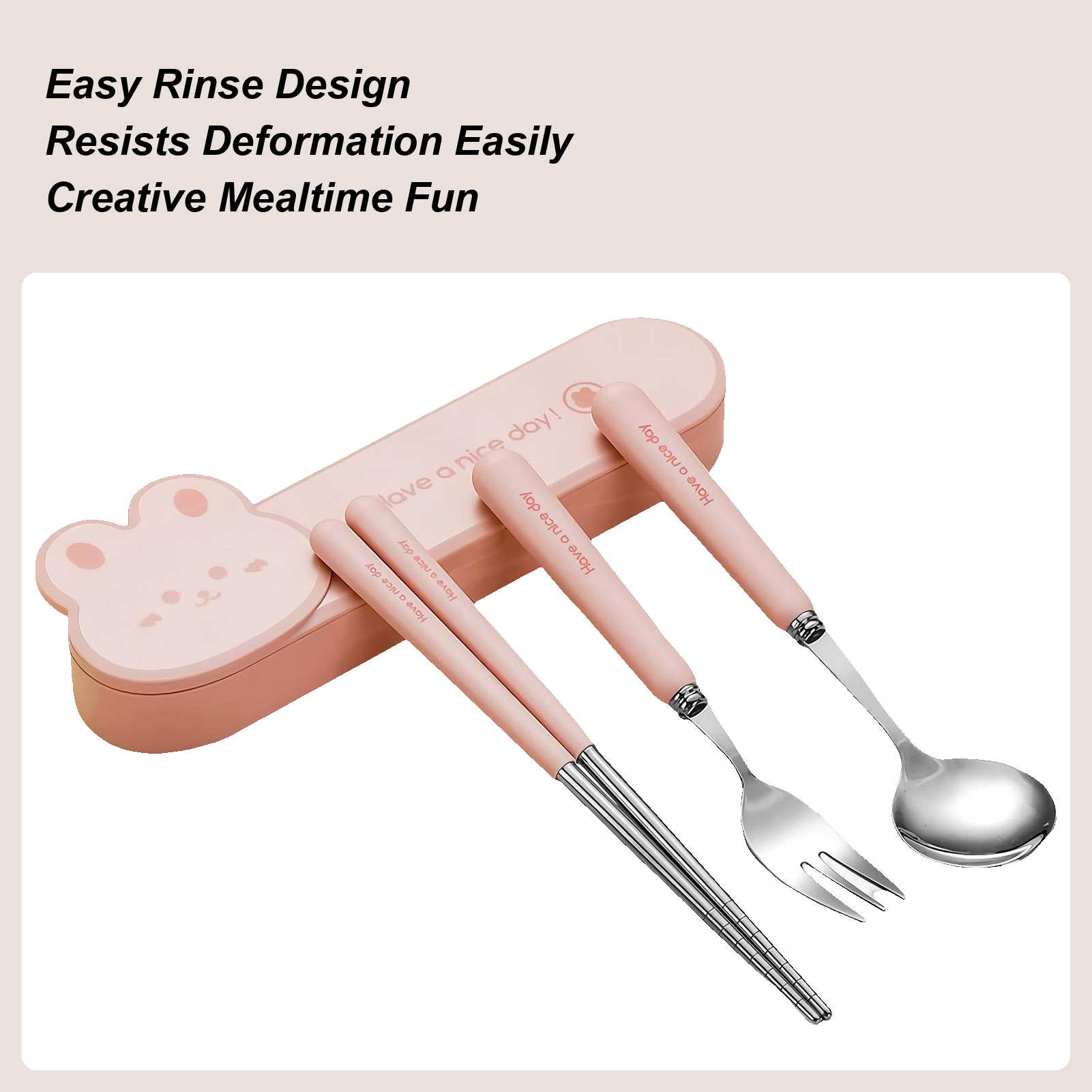 Kids.Outdoor Utensils - Travel Utensils Lunch Utensil Set For