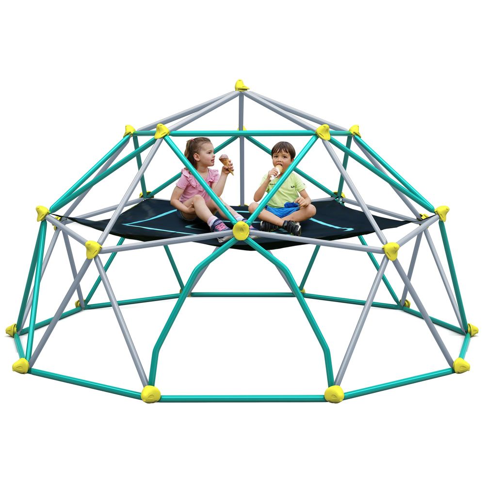 Kids Outdoor Climbing Dome - 12FT Climbing Dome with Hammock, Outdoor