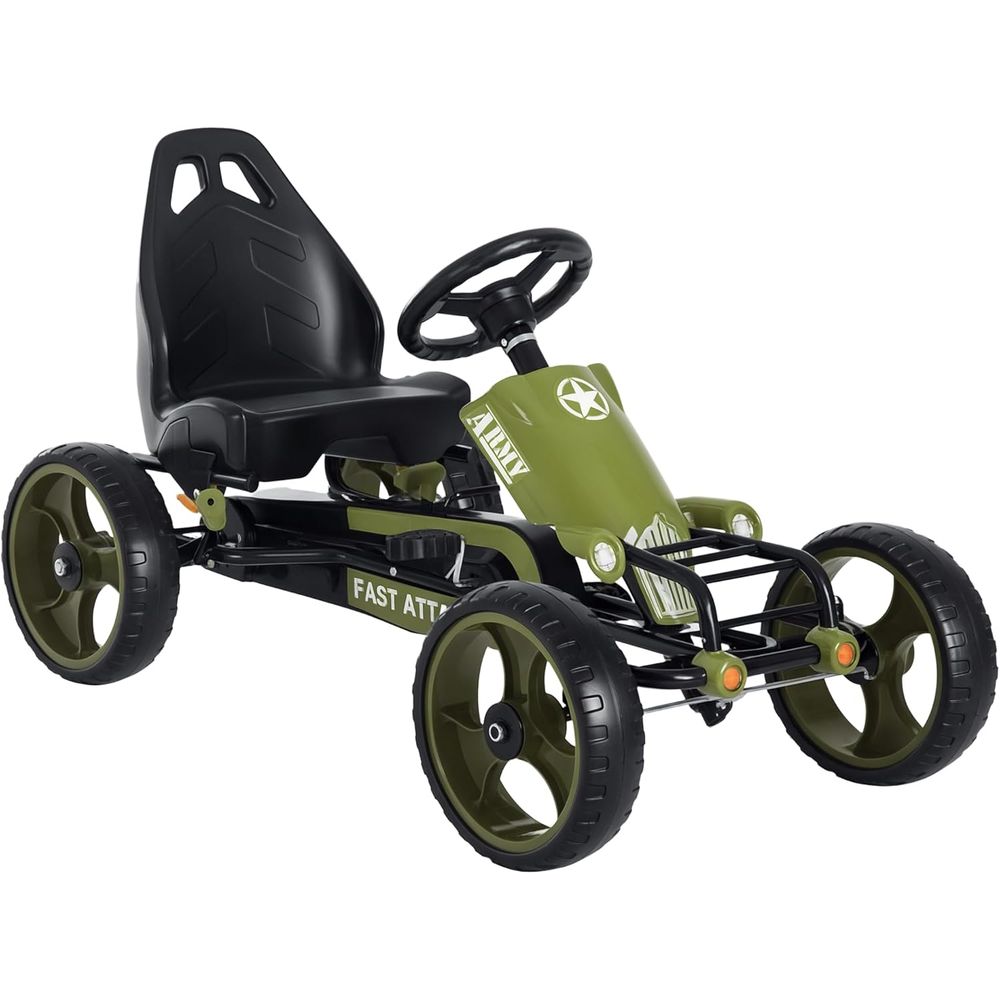 Go Kart Pedal Kids - Adjustable Seat Pedal Go-Kart for Kids,