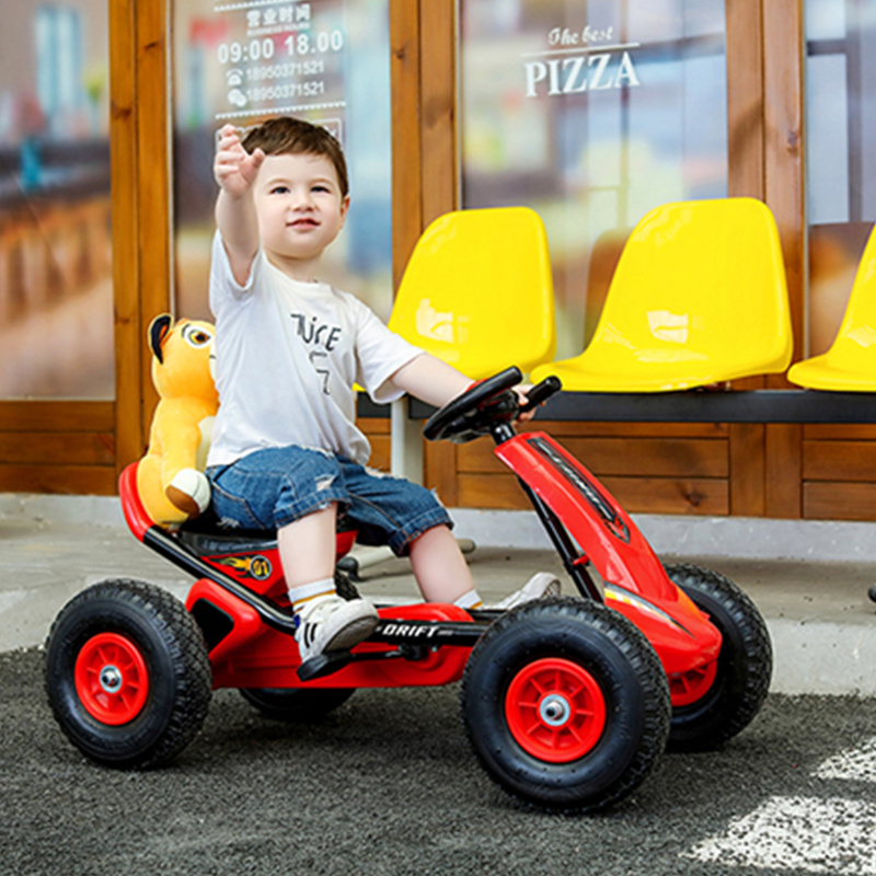 Go Kart Pedal Kids - LazyChild Foldable Go Kart 4 Wheel