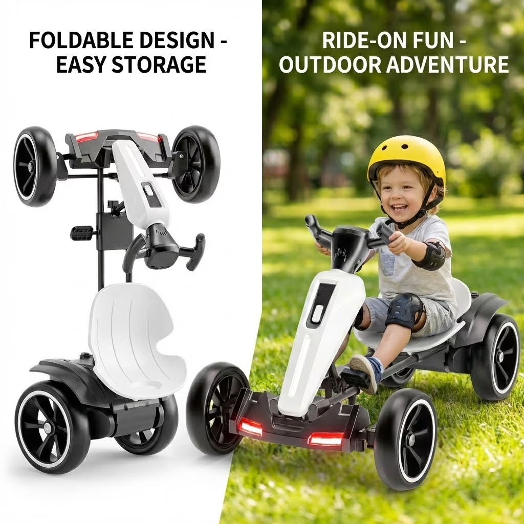 Go Kart Pedal Kids - 12V electric Kids Pedal Go Kart,