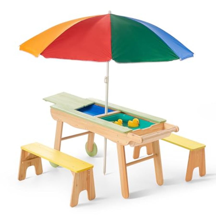 Indoor outdoor 3-in-1 kids pic - đánh giá và giá Kids Outdoor Picnic Table