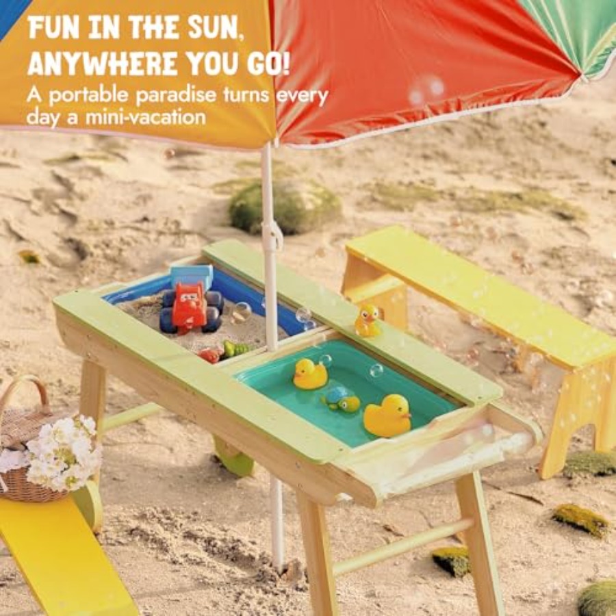 Indoor outdoor 3-in-1 kids pic - đánh giá và giá Kids Outdoor Picnic Table