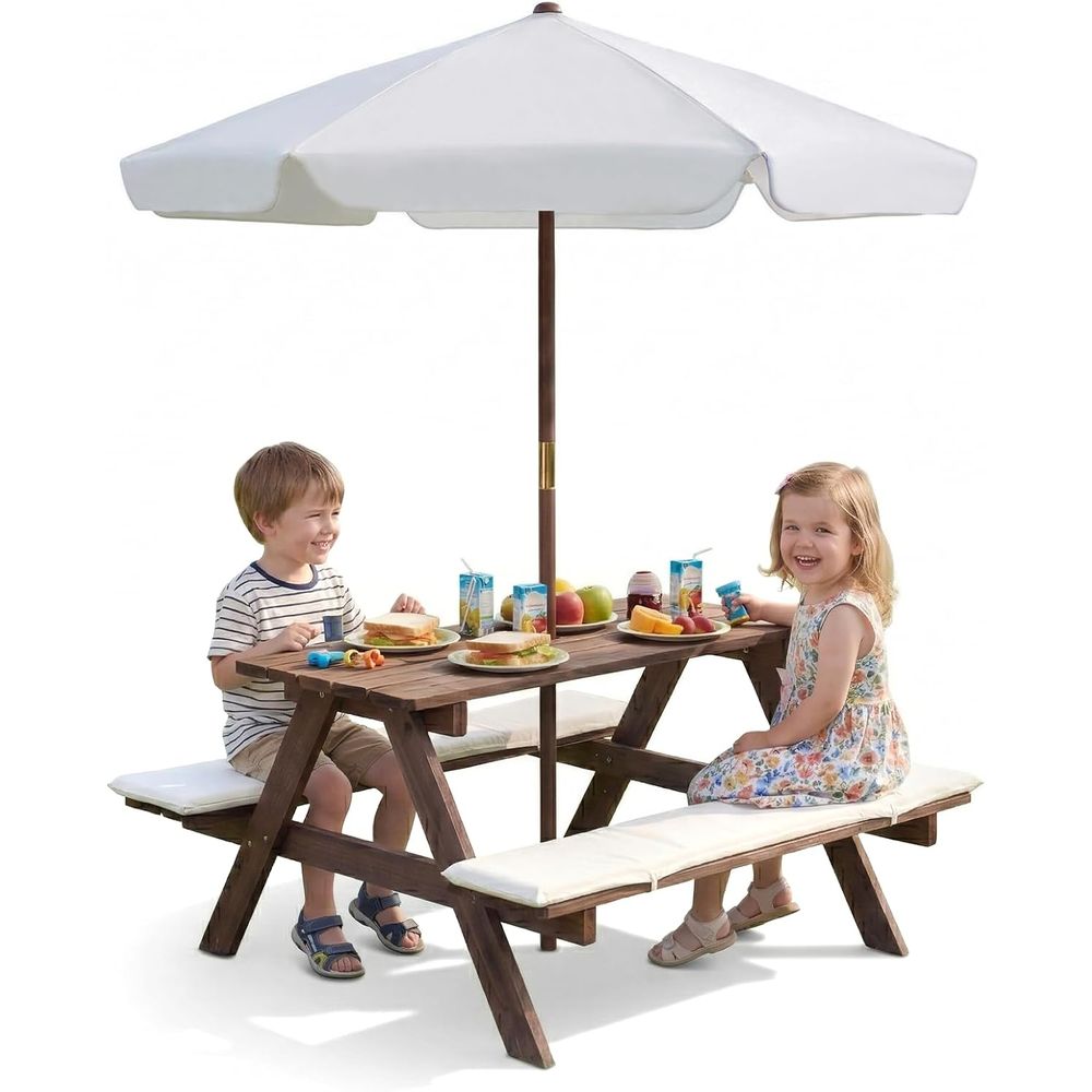 Outdoor Wooden Kids Picnic Tab - đánh giá và giá Kids Outdoor Picnic Table