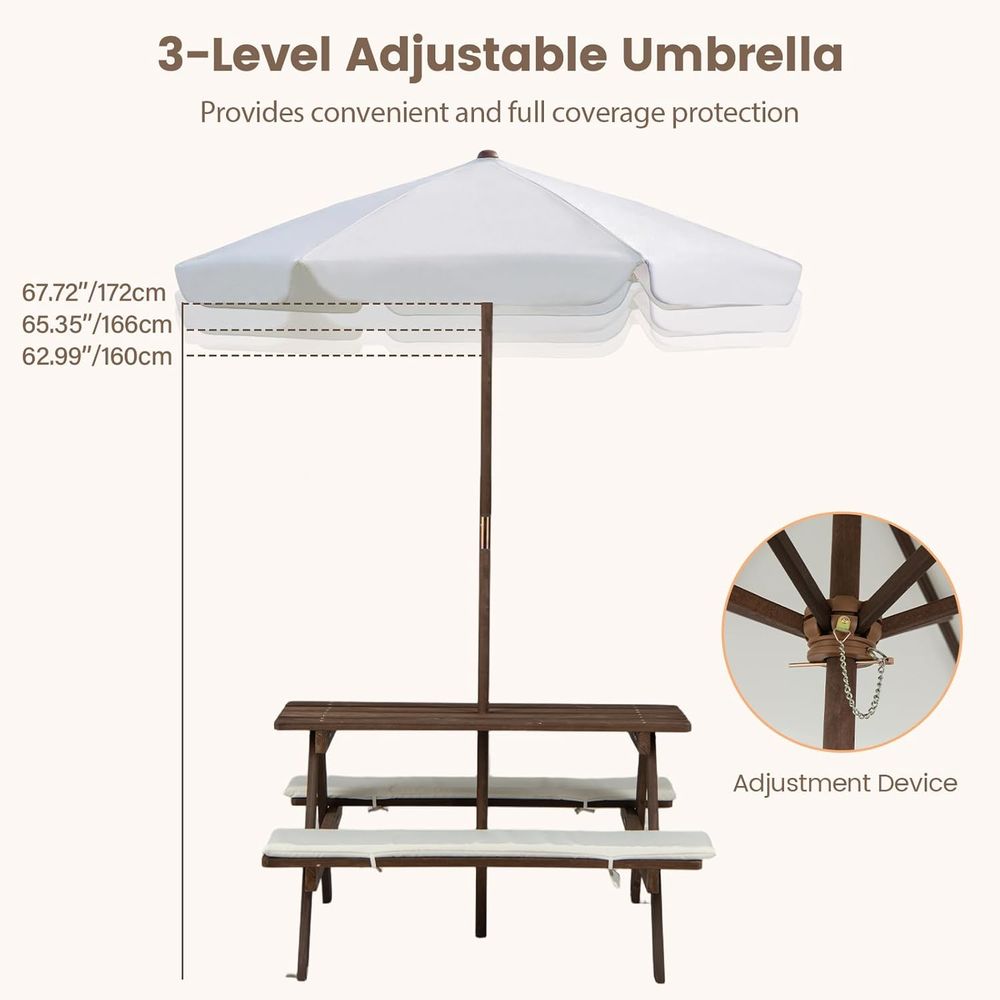 Outdoor Wooden Kids Picnic Tab - đánh giá và giá Kids Outdoor Picnic Table