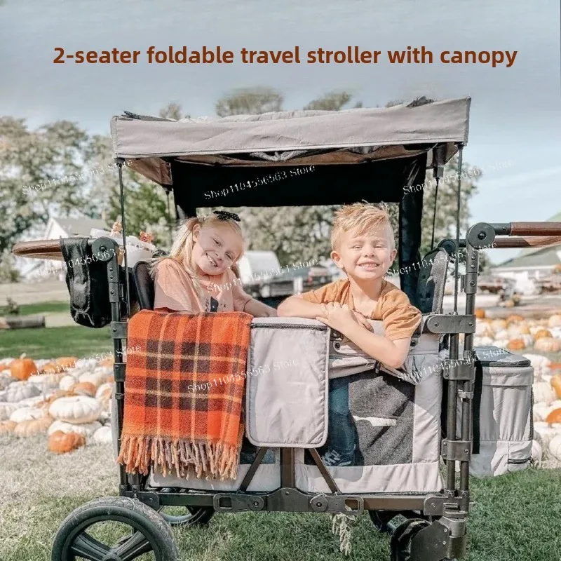 2-Seat Folding Wagon with Cano - đánh giá và giá Kids.Outdoor Utensils