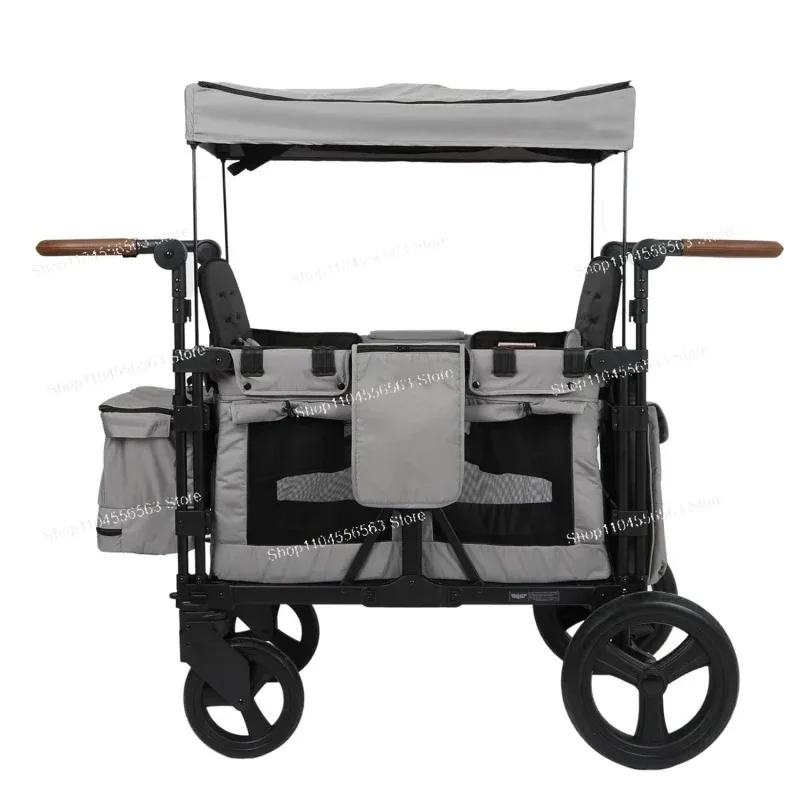 2-Seat Folding Wagon with Cano - đánh giá và giá Kids.Outdoor Utensils