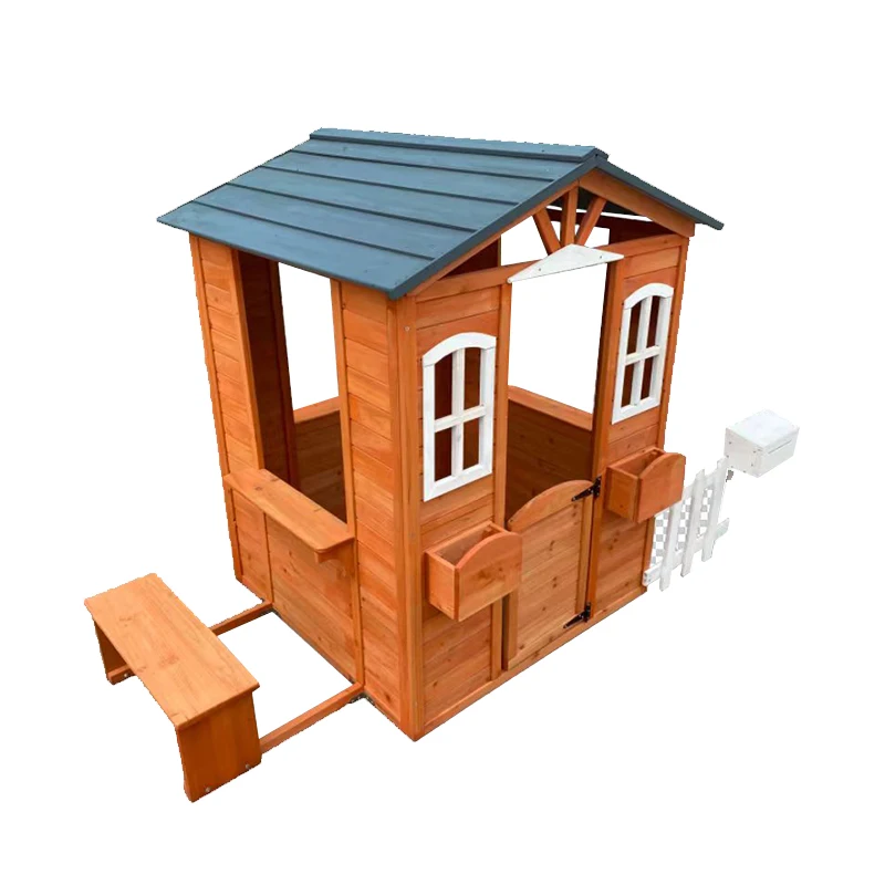 Wooden Children Backyard Playh - đánh giá và giá Kids Outdoor Cubby House