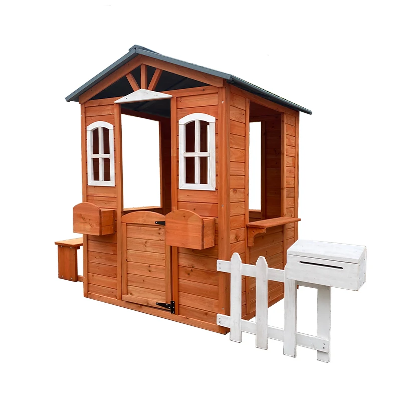 Wooden Children Backyard Playh - đánh giá và giá Kids Outdoor Cubby House