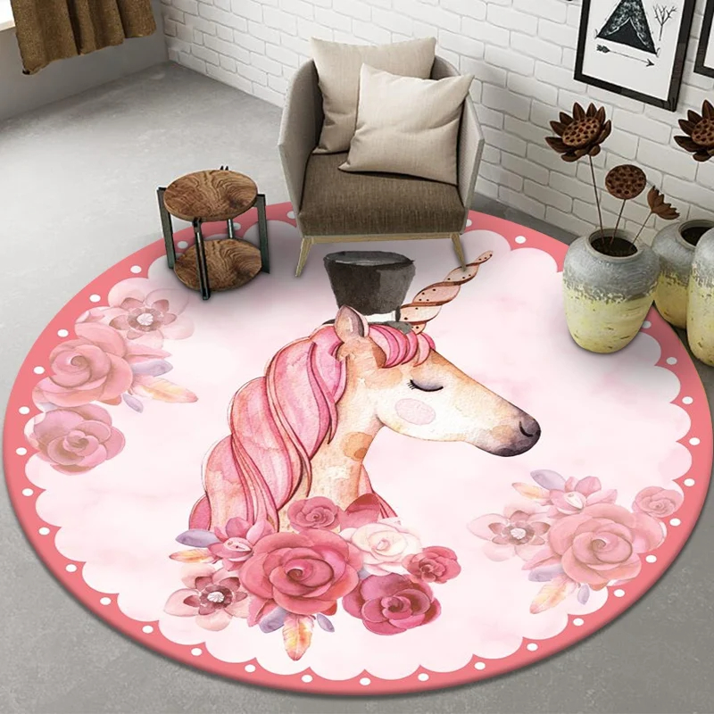 Cartoon Unicorn Round Rug Love - đánh giá và giá Kids Unicorn Outdoor Chair