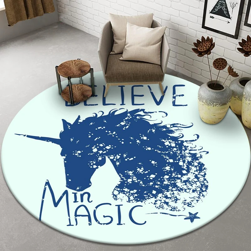 Cartoon Unicorn Round Rug Love - đánh giá và giá Kids Unicorn Outdoor Chair