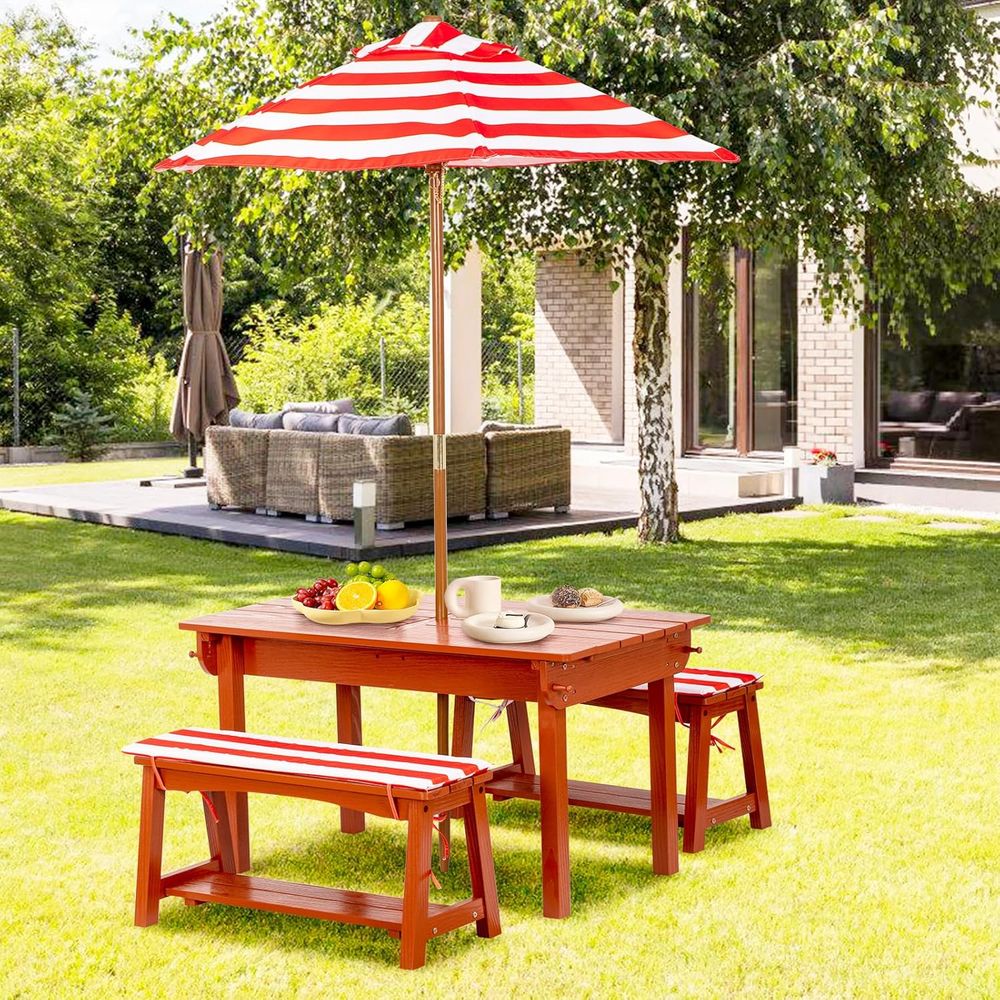 Outdoor Wooden Kids Picnic Tab - đánh giá và giá Kids Outdoor Picnic Table