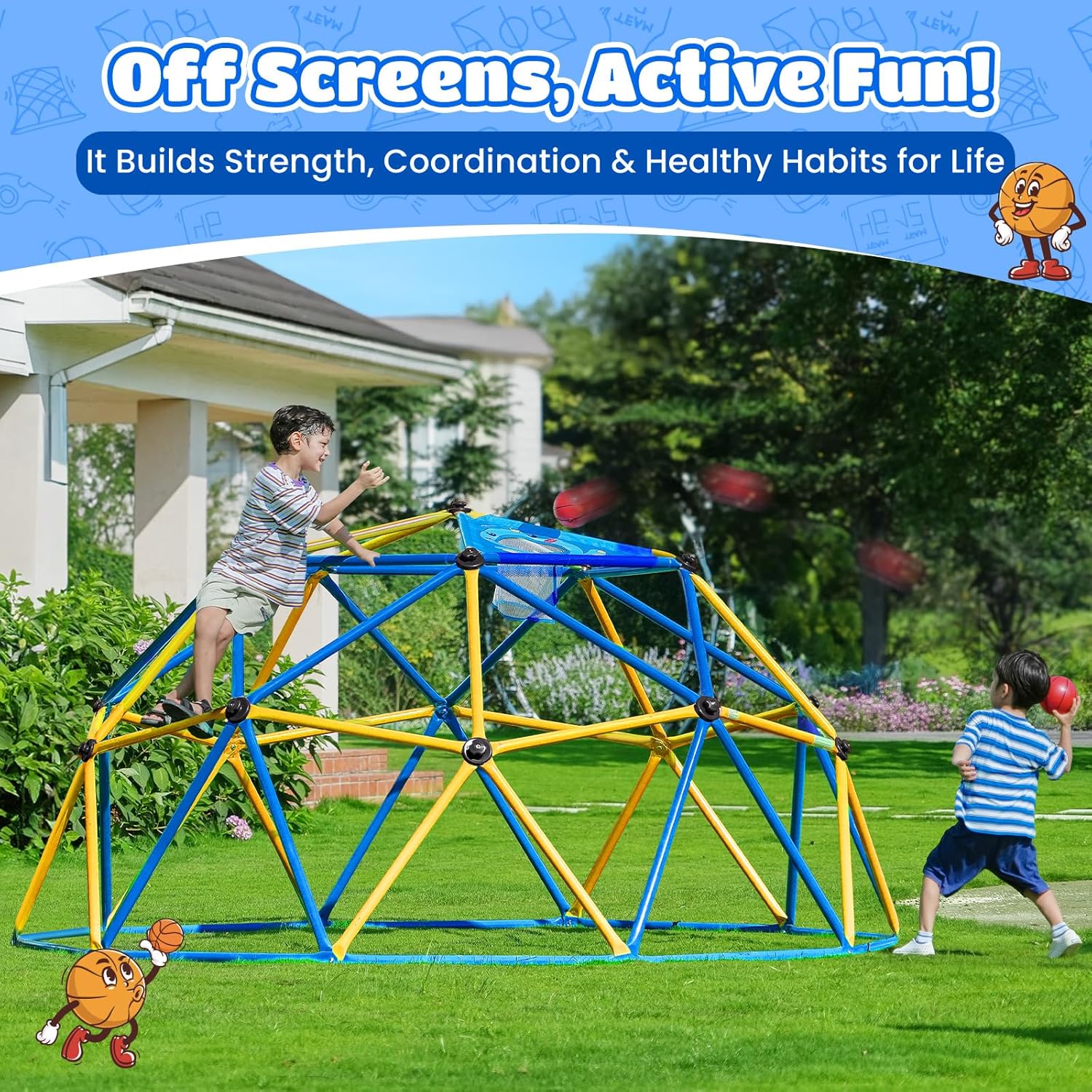 Zupapa 10FT Climbing Dome, Out - đánh giá và giá Kids Outdoor Climbing Dome