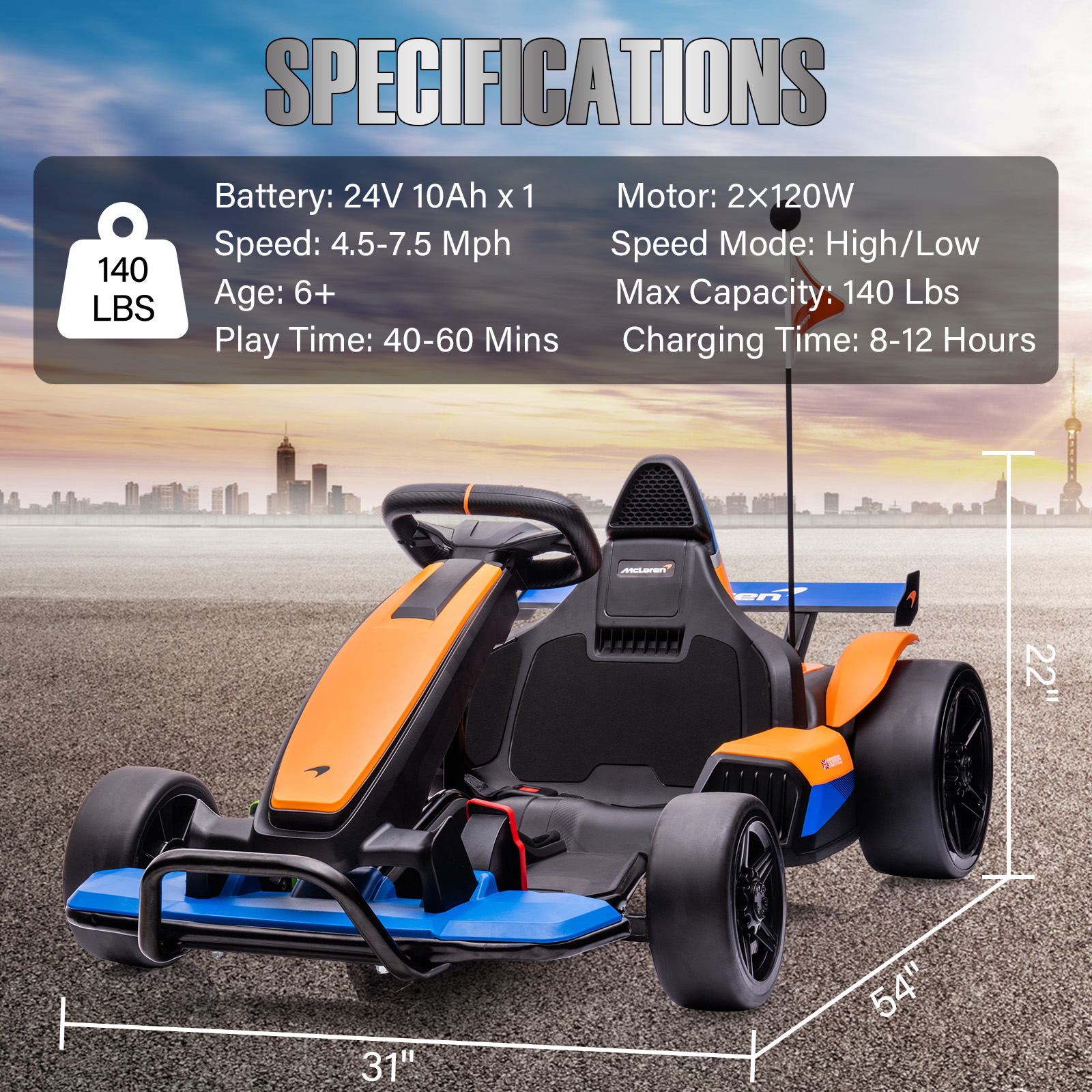 24V Electric Go Kart for Kids  - đánh giá và giá Go Kart Pedal Kids