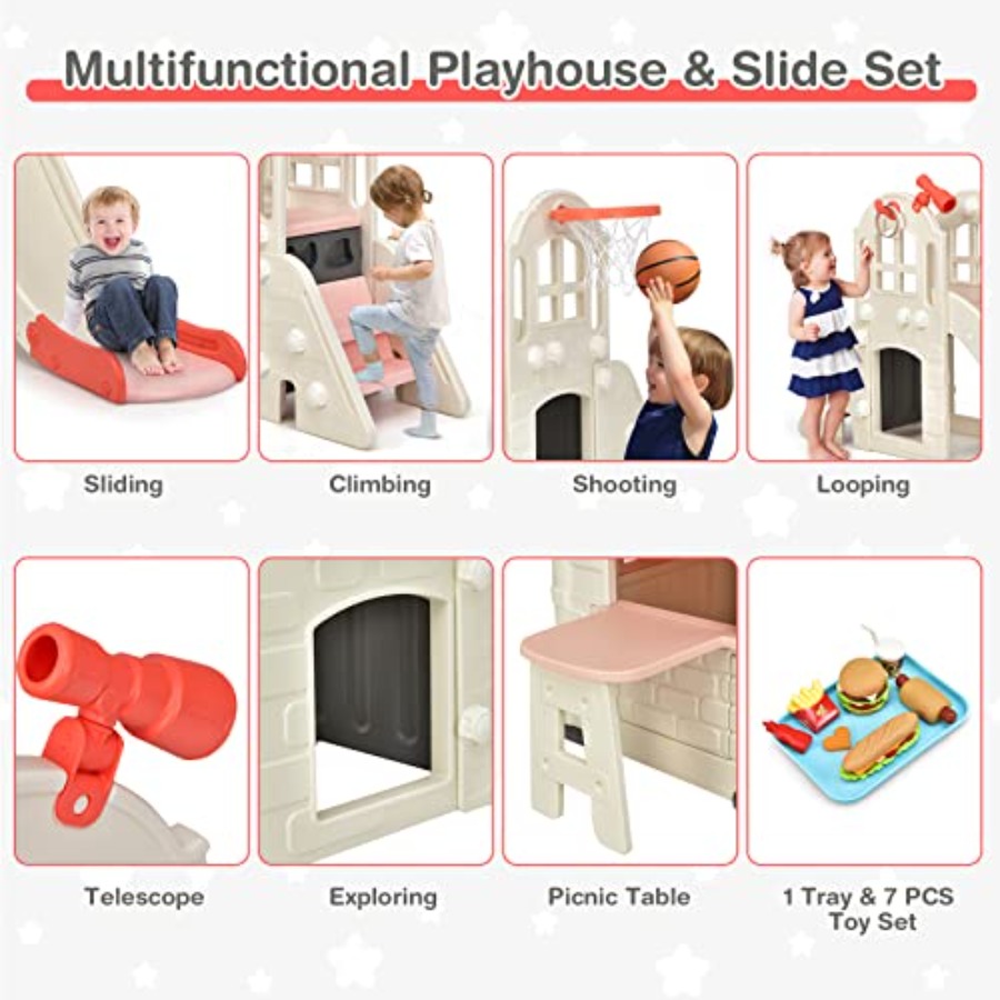 Outdoor kids playhouse and sli - đánh giá và giá Kids Outdoor Picnic Table
