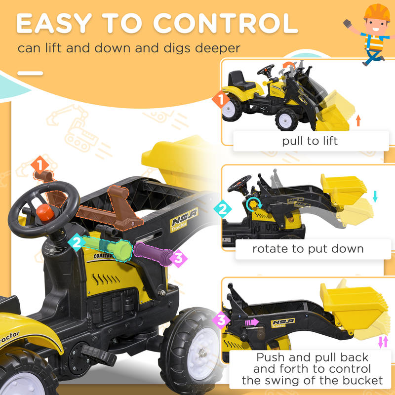 Aosom Kids Ride on Excavator,  - đánh giá và giá Go Kart Pedal Kids