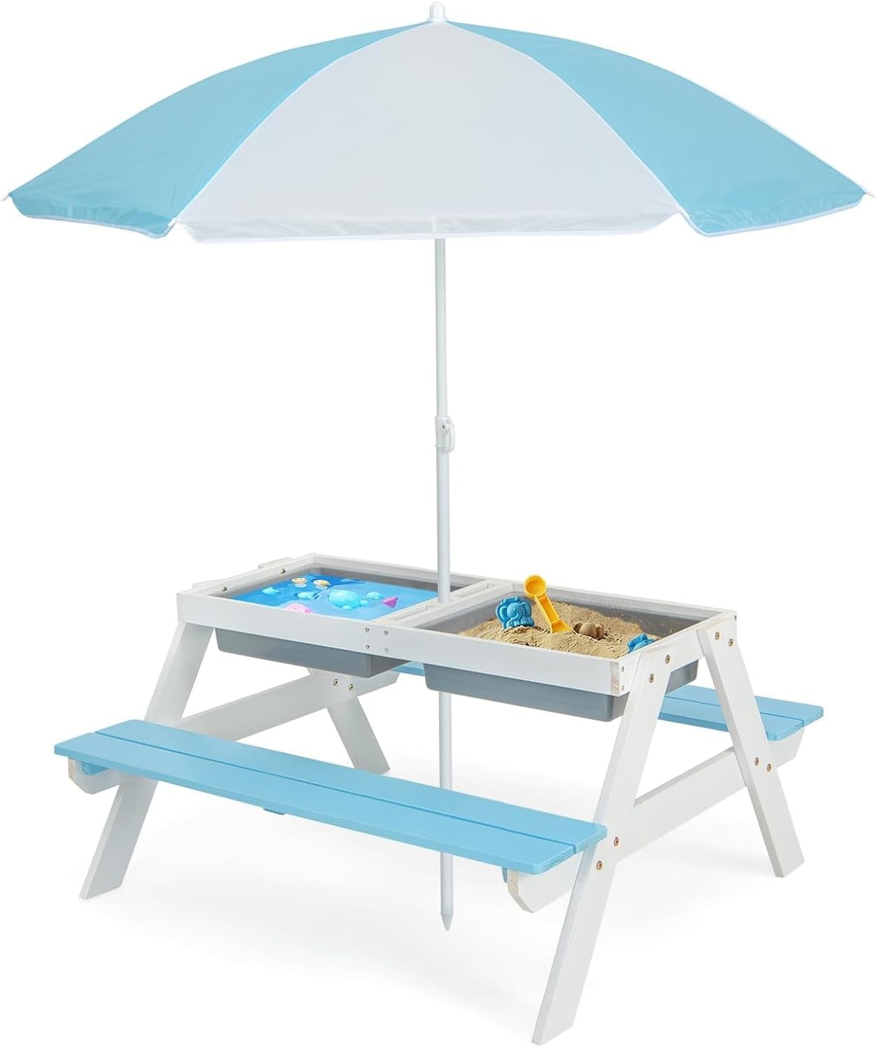 Kids Picnic Table, 4 in 1 Outd - đánh giá và giá Kids Outdoor Picnic Table