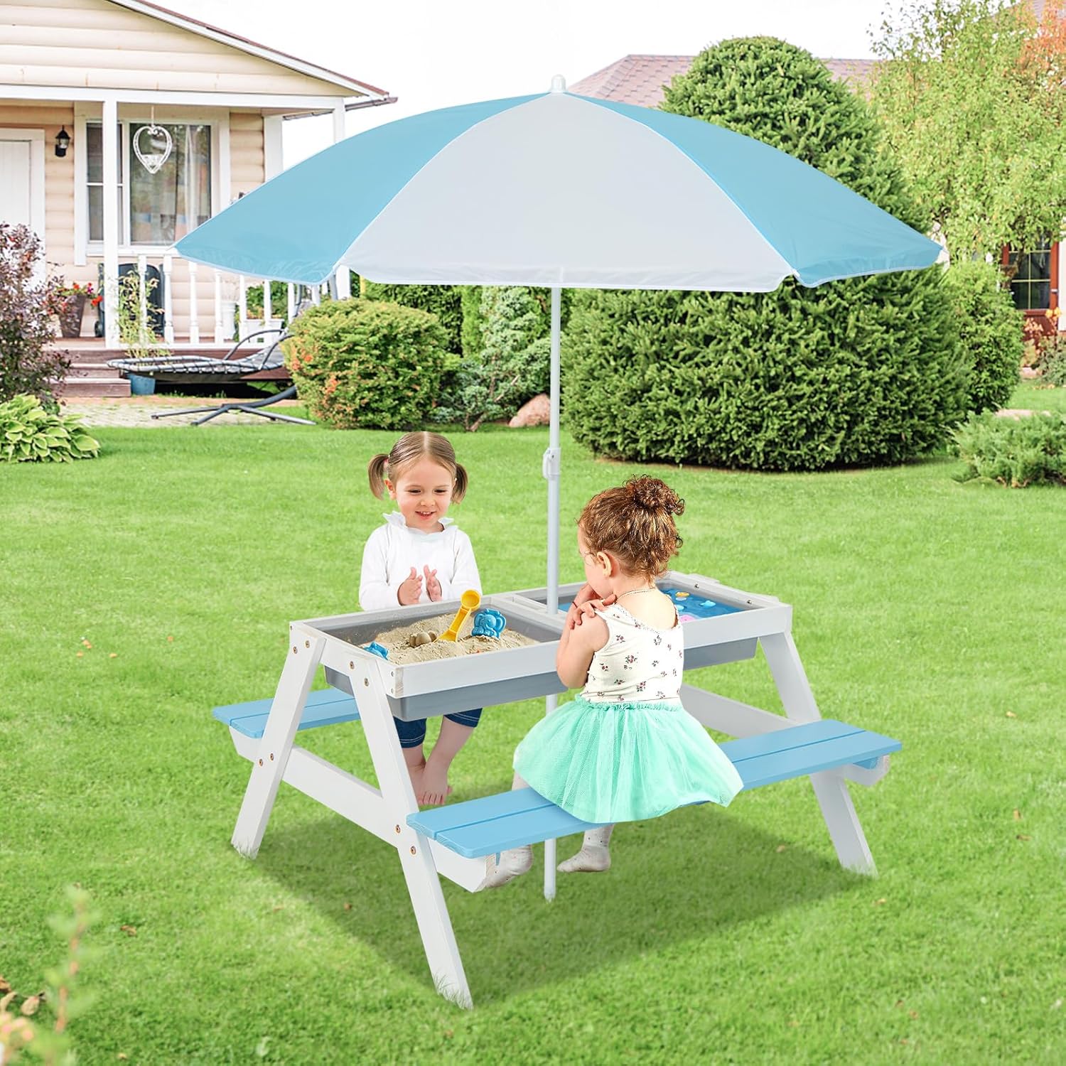 Kids Picnic Table, 4 in 1 Outd - đánh giá và giá Kids Outdoor Picnic Table