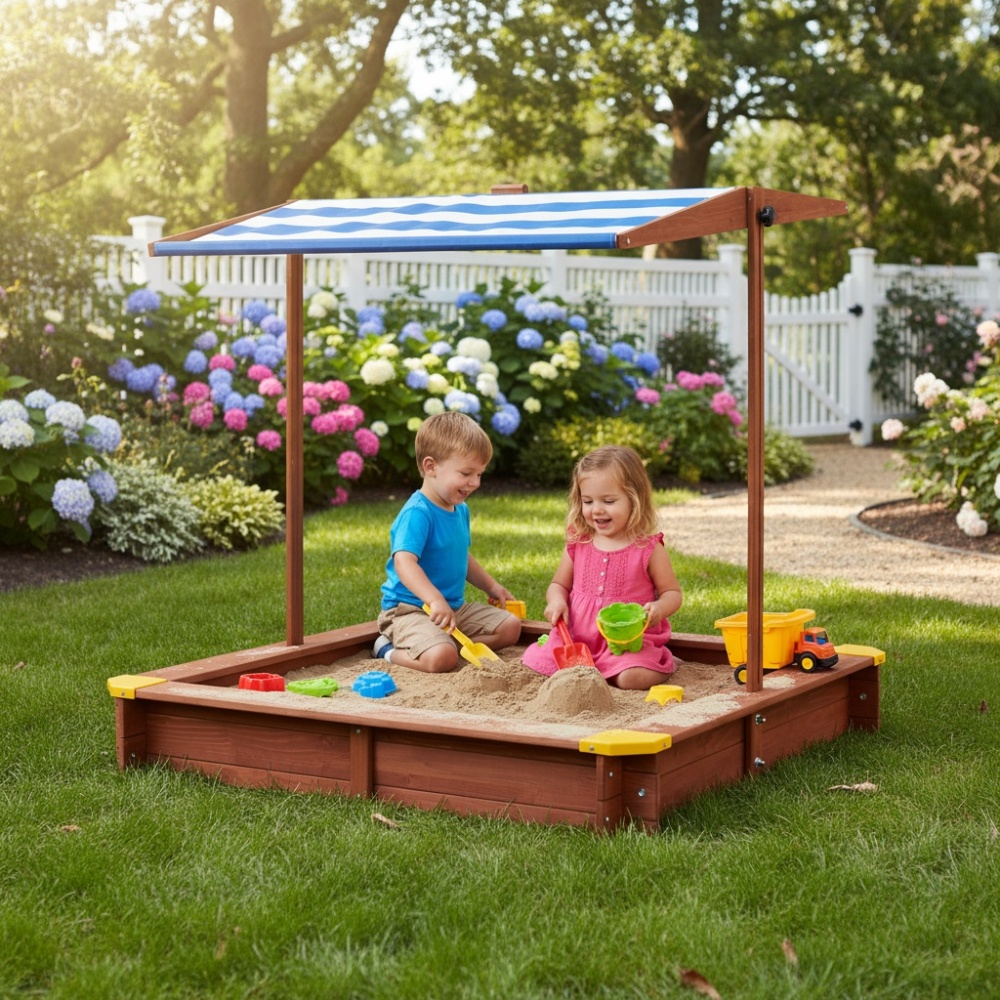 Wooden Kids Picnic Table, Sand - đánh giá và giá Kids Outdoor Picnic Table