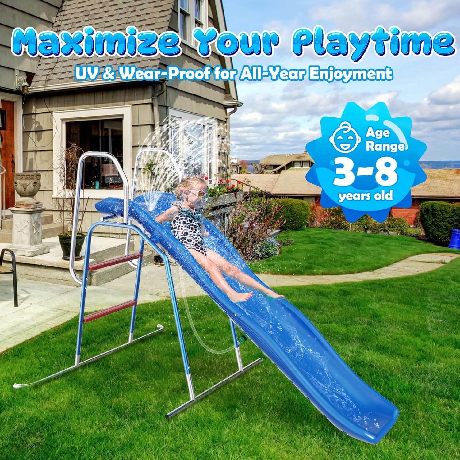Water Slide for Kids Backyard, - đánh giá và giá Kids Outdoor Zone