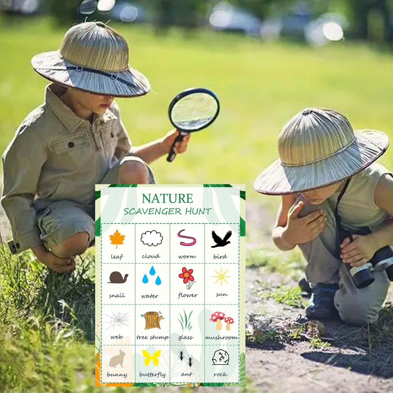 Nature Scavenger Hunt Cards Na - đánh giá và giá Kids Outdoor Nature Scavenger Hunt