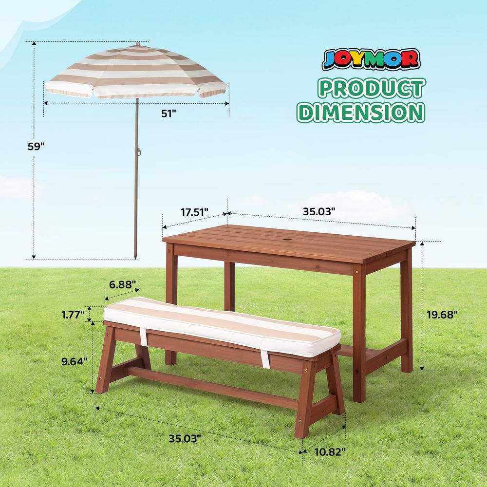 Kids Picnic Table Outdoor Wood - đánh giá và giá Kids Outdoor Table With Umbrella