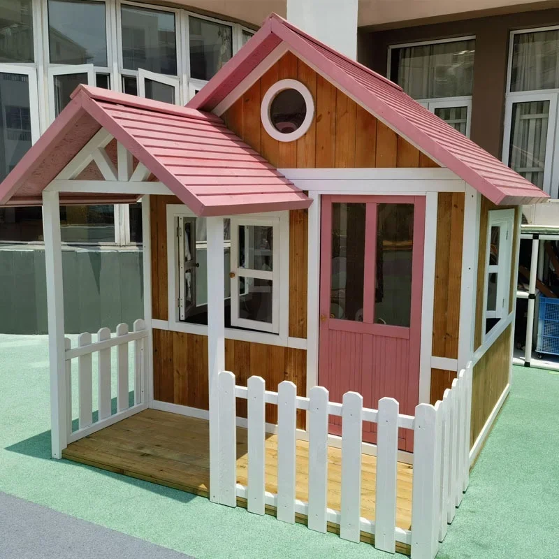 Wood Kids Play House Wooden Ch - đánh giá và giá Kids Outdoor Cubby House