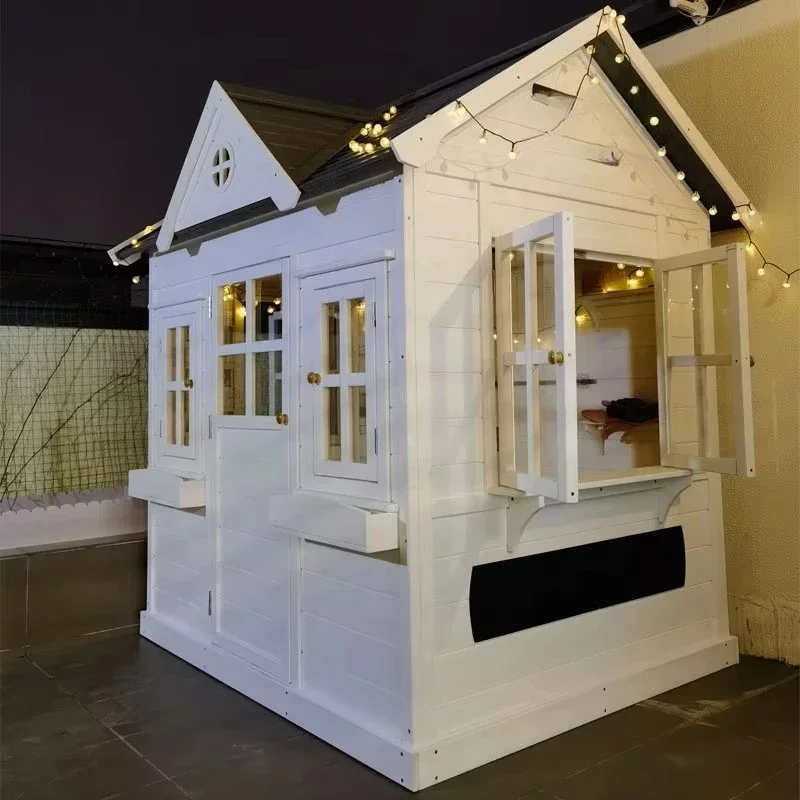 Wood Kids Play House Wooden Ch - đánh giá và giá Kids Outdoor Cubby House