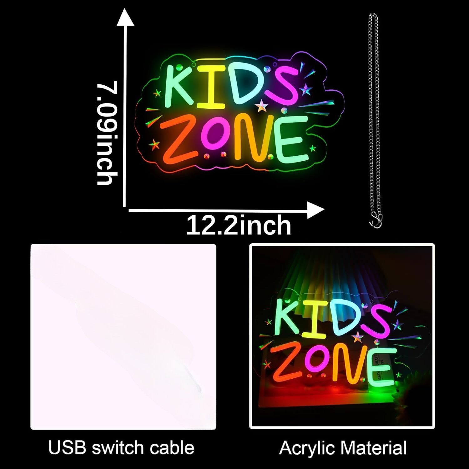 Kids Zone Neon Sign Art Wall L - đánh giá và giá Kids Outdoor Zone