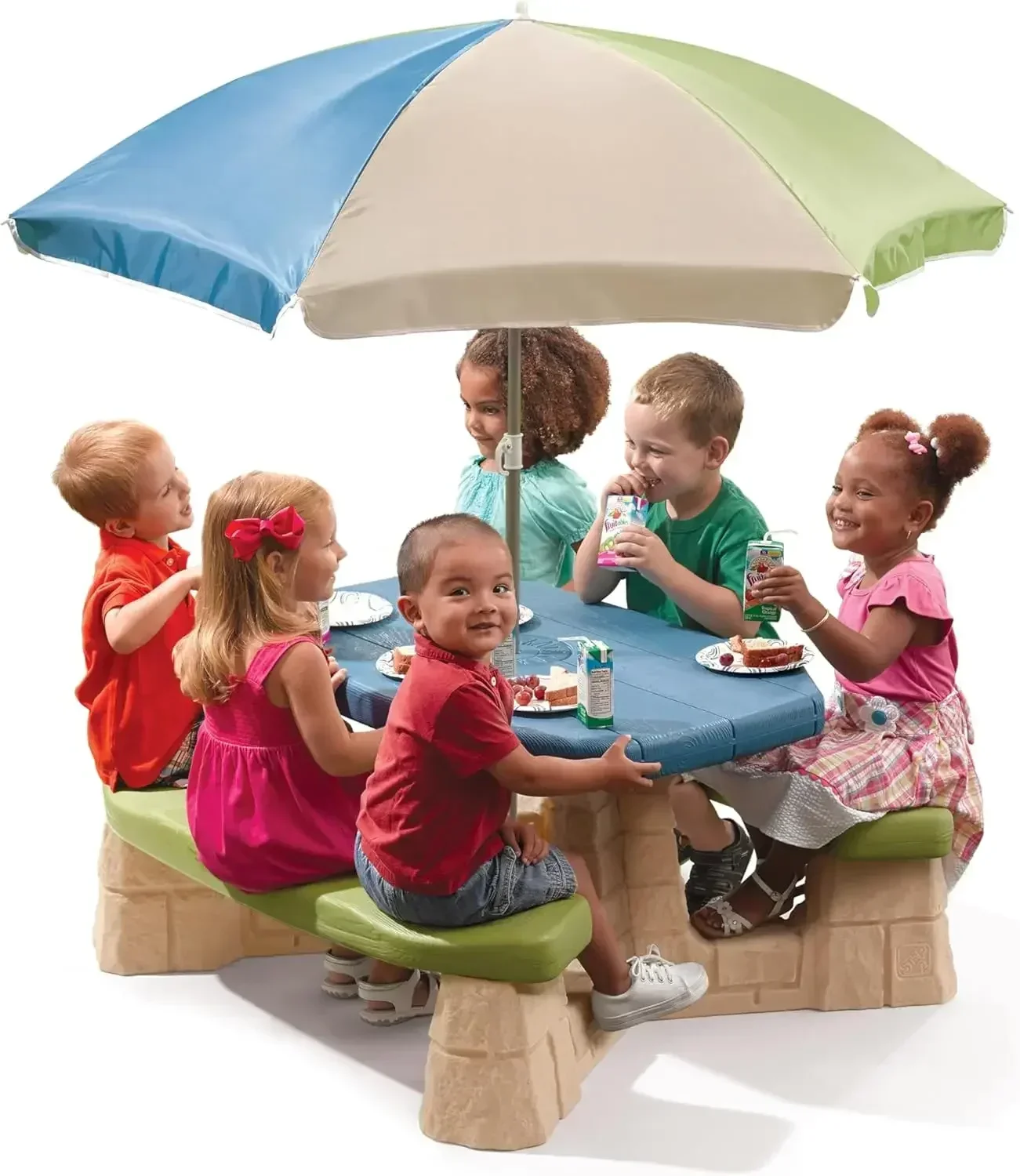 Hot salesNaturally Playful Kid - đánh giá và giá Kids Outdoor Table With Umbrella