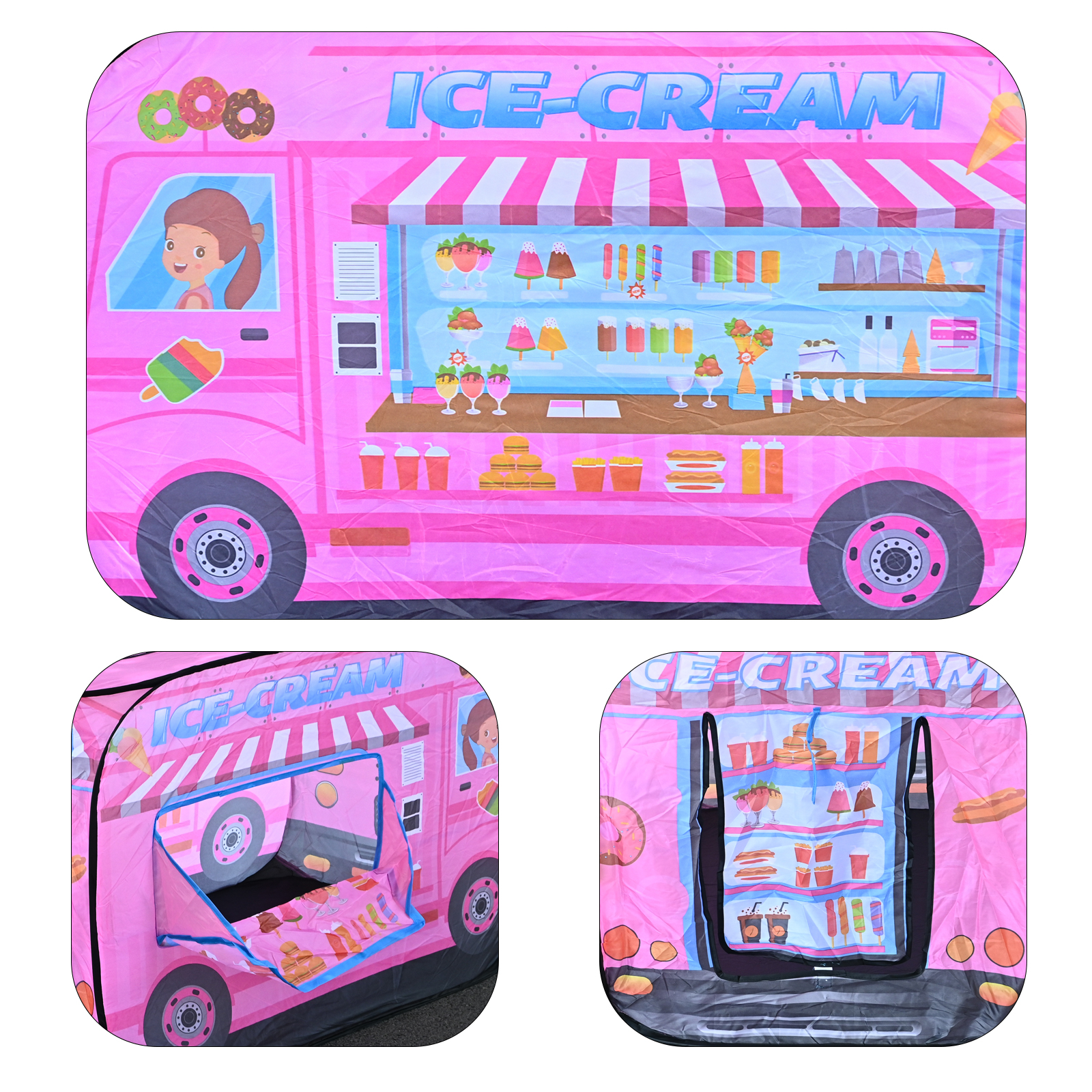Pink Ice Cream Desserts, Car G - đánh giá và giá Kids Outdoor Cubby House
