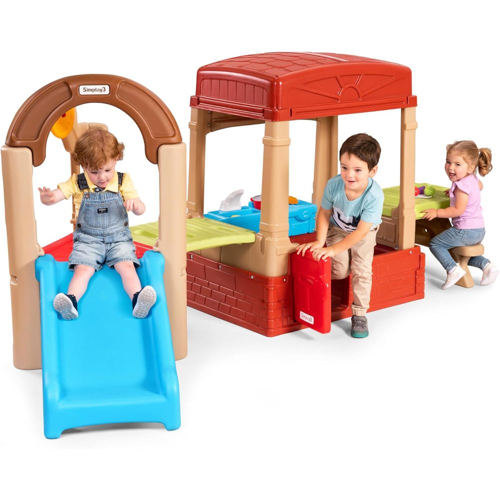 Simplay3 Sunny Slide and Climb - đánh giá và giá Kids Outdoor Picnic Table