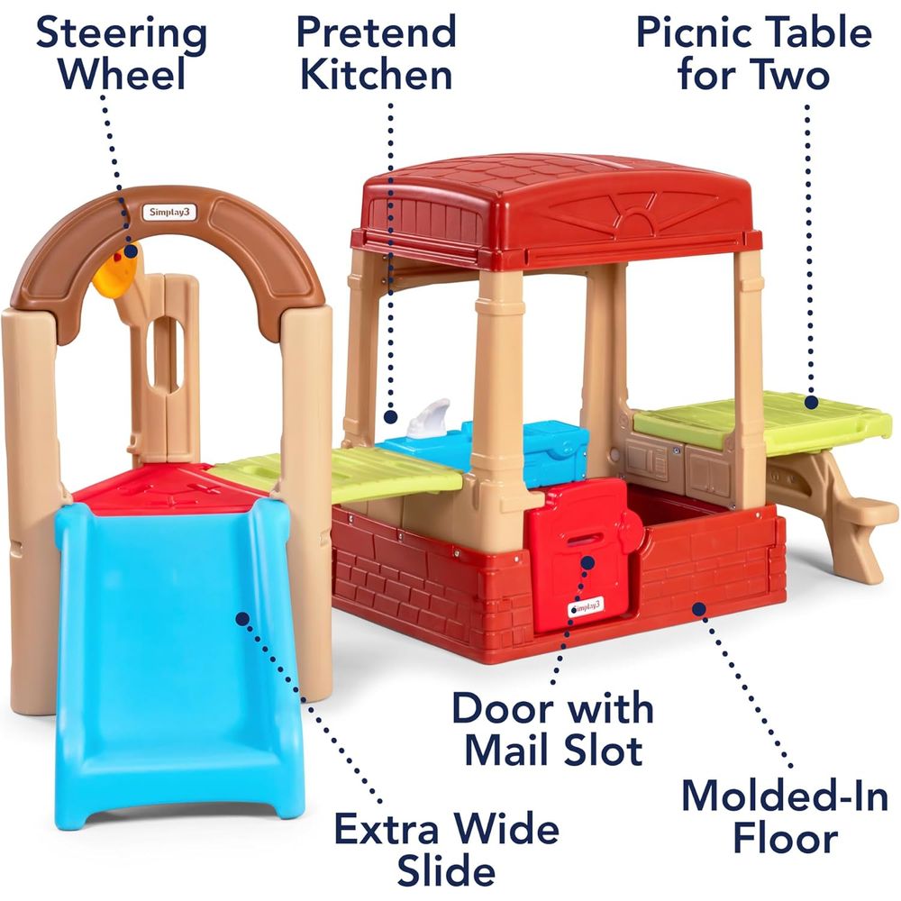 Simplay3 Sunny Slide and Climb - đánh giá và giá Kids Outdoor Picnic Table