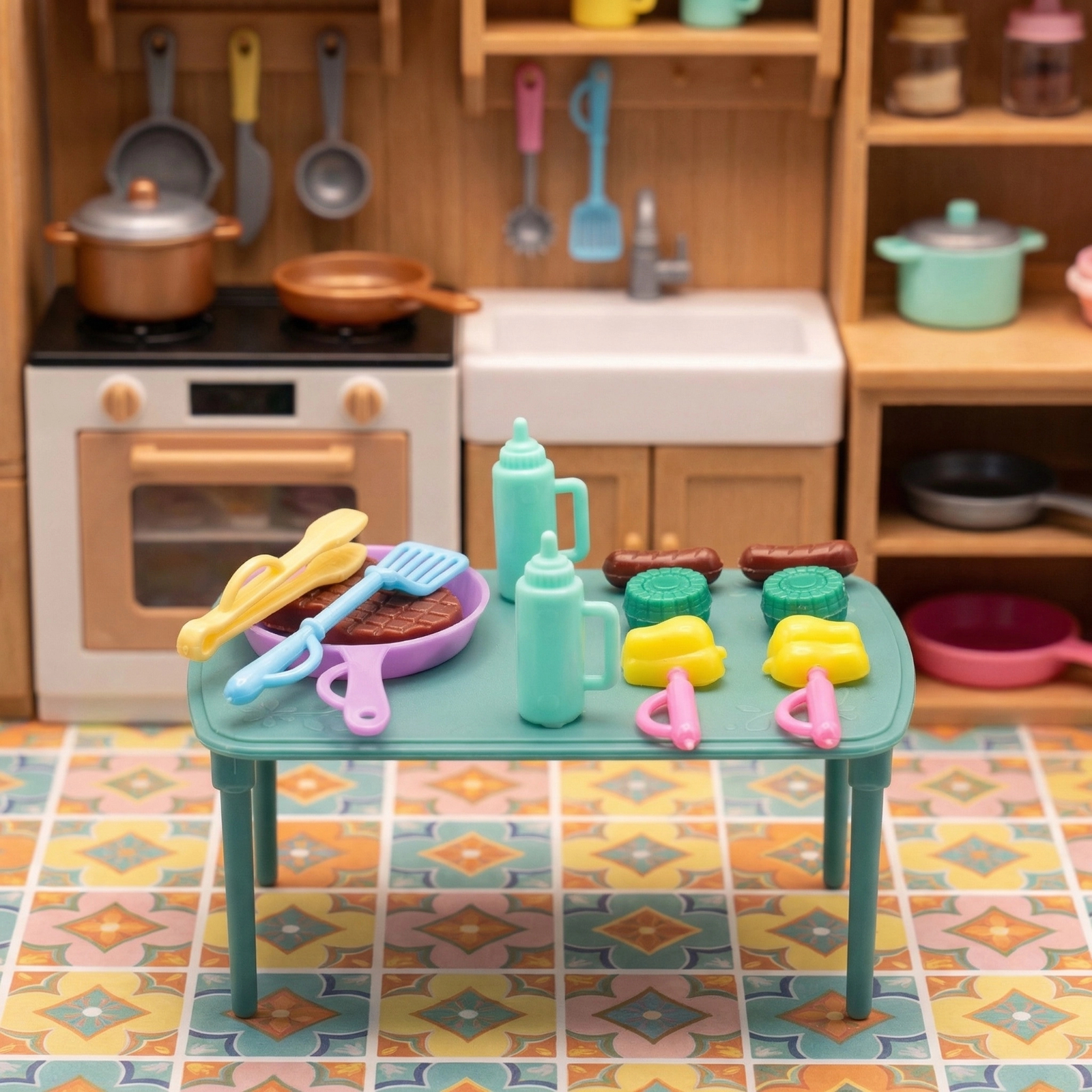 Doll Outdoor BBQ Picnic Playse - đánh giá và giá Kids Outdoor Picnic Table