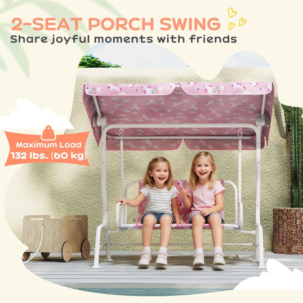 Kids Patio Swing, 2Seater Outd - đánh giá và giá Kids Unicorn Outdoor Chair