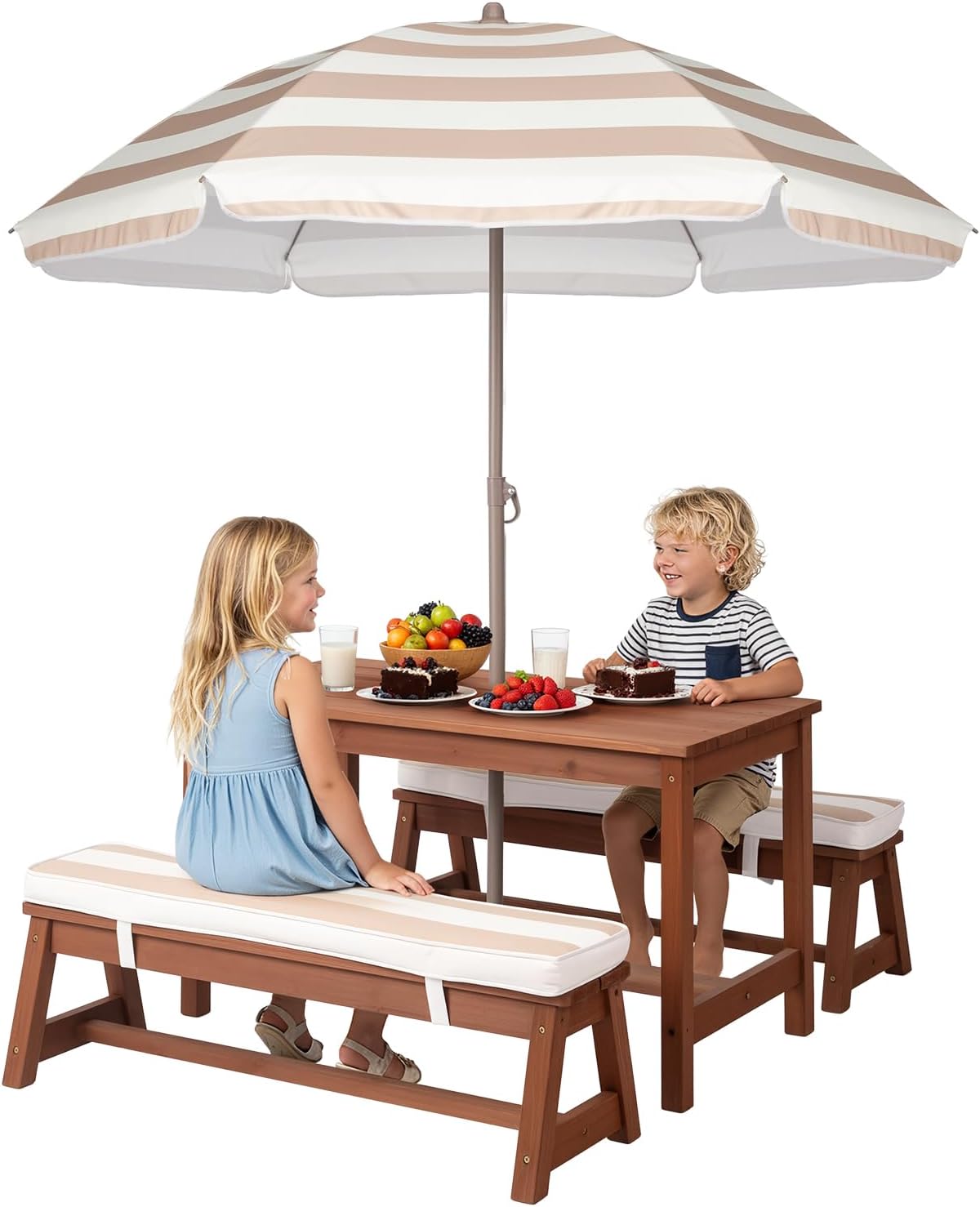 Kids Picnic Table Outdoor Wood - đánh giá và giá Kids Outdoor Table With Umbrella