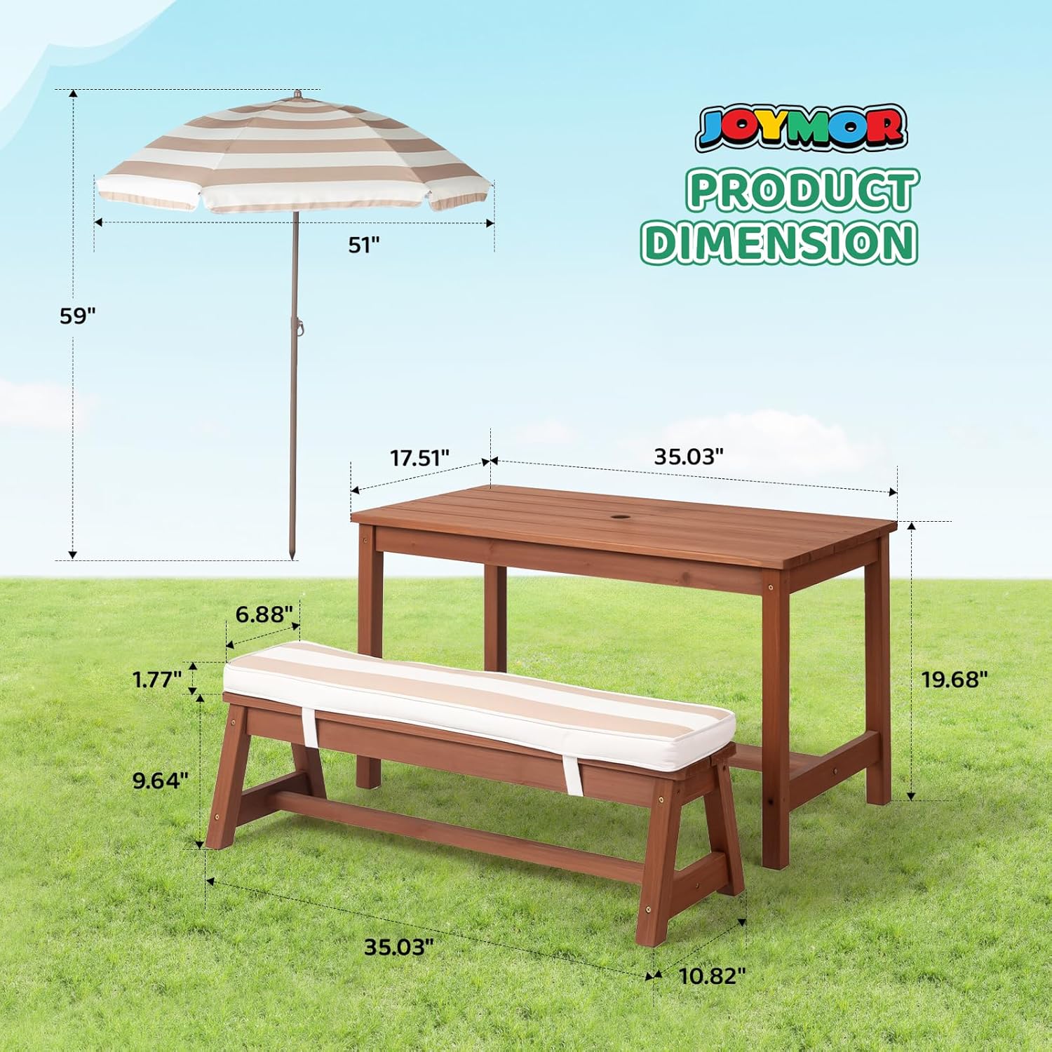 Kids Picnic Table Outdoor Wood - đánh giá và giá Kids Outdoor Table With Umbrella