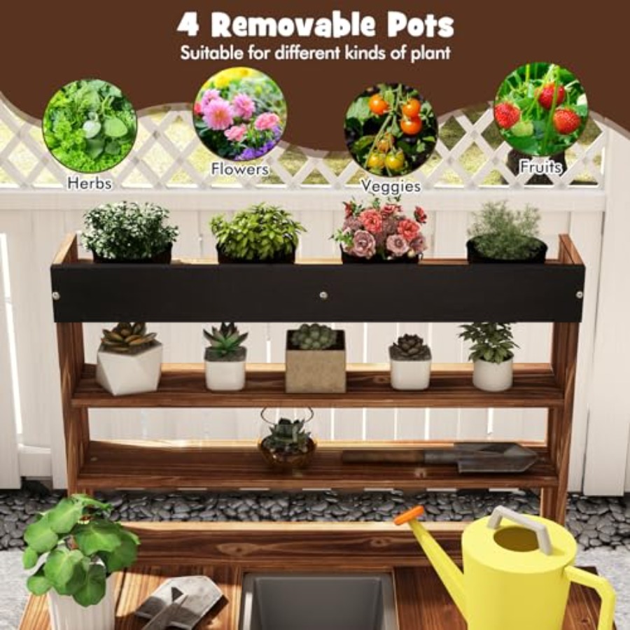 Outdoor kids potting bench for - đánh giá và giá Kids Outdoor Storage