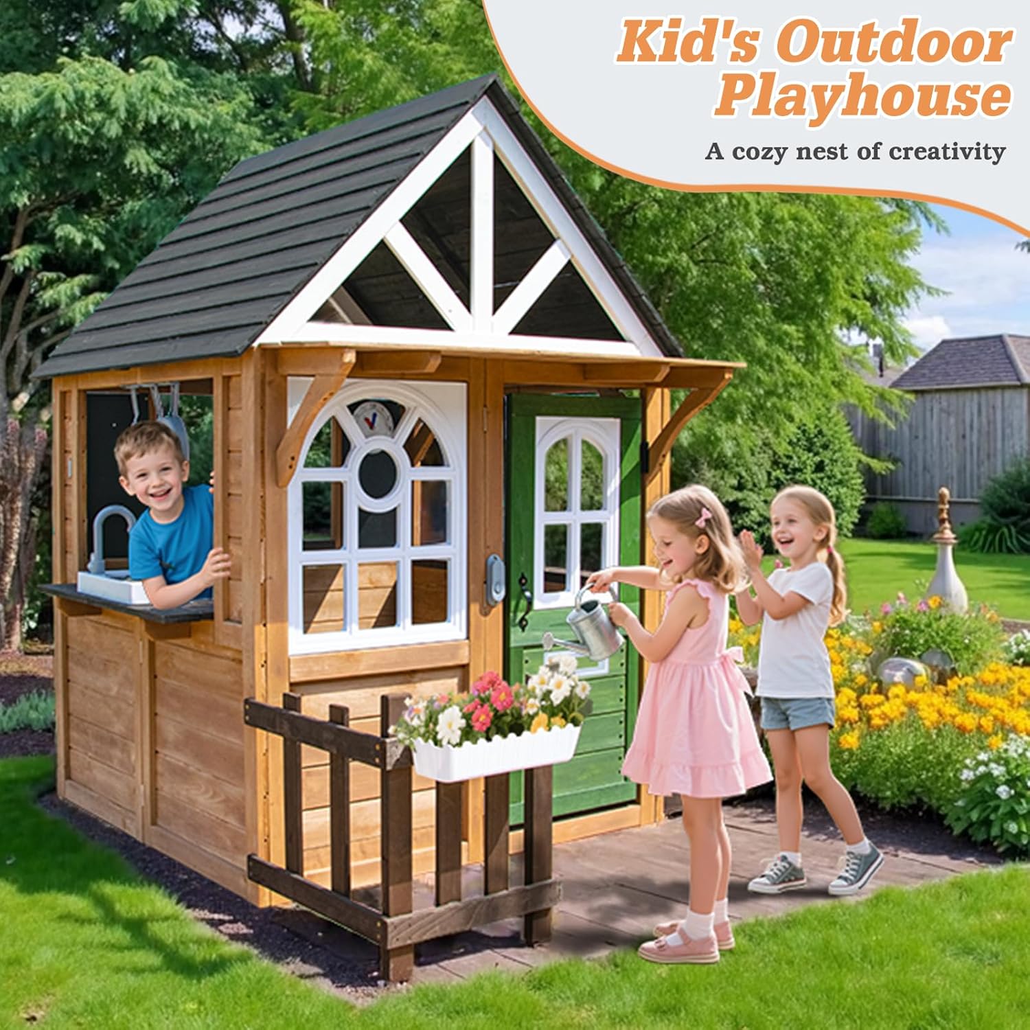 Kids Playhouse Outdoor Cedar G - đánh giá và giá Kids.Outdoor Utensils