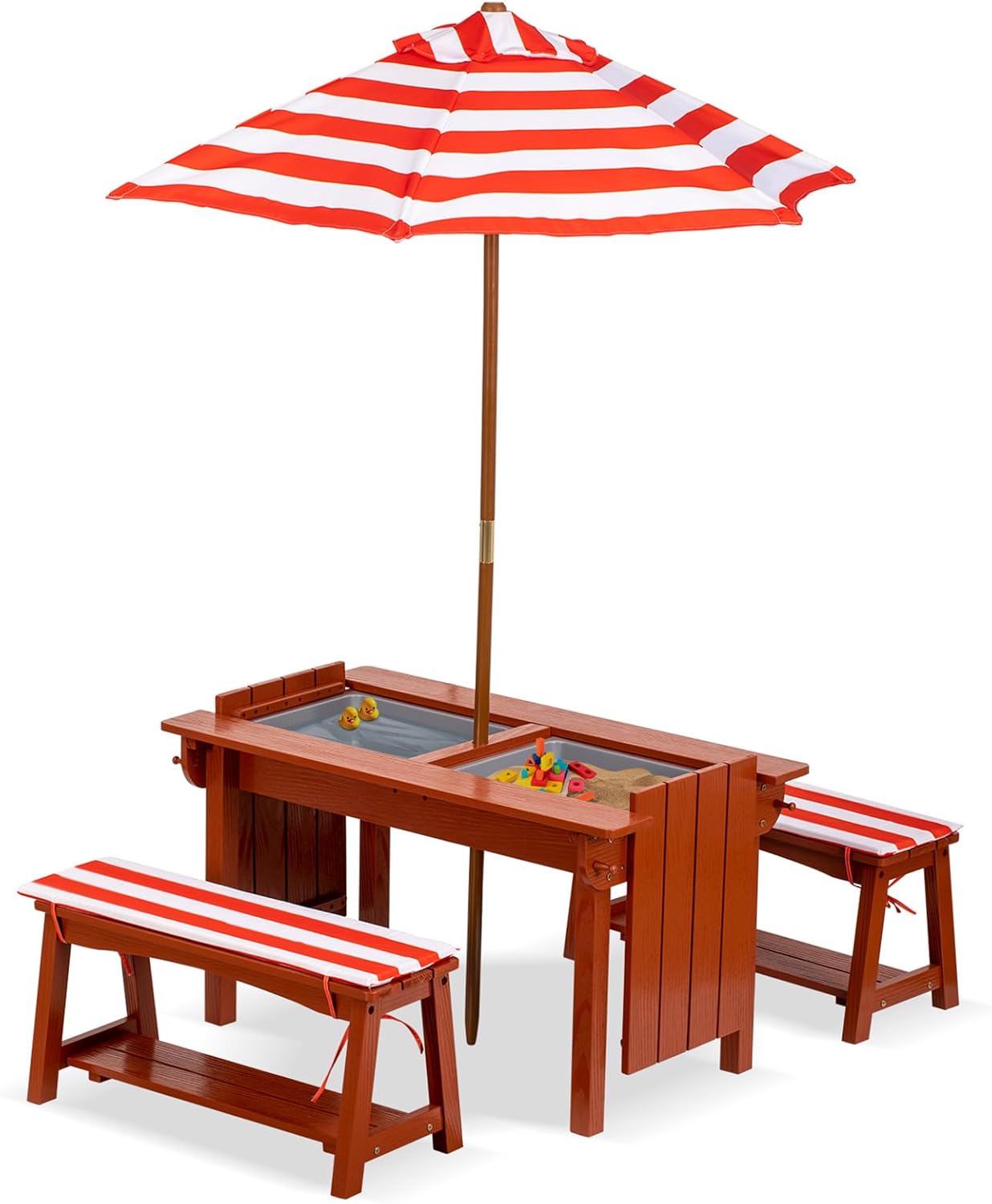 Kids Picnic Table with Umbrell - đánh giá và giá Kids Outdoor Table With Umbrella