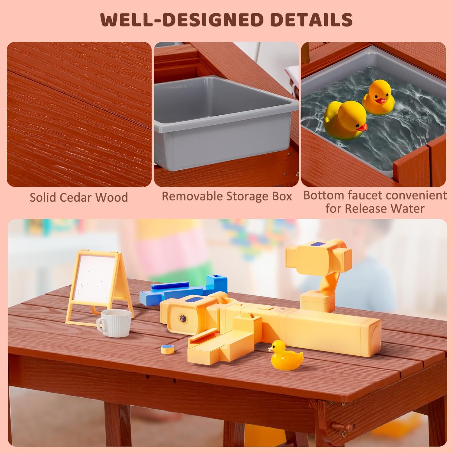Kids Picnic Table with Umbrell - đánh giá và giá Kids Outdoor Table With Umbrella